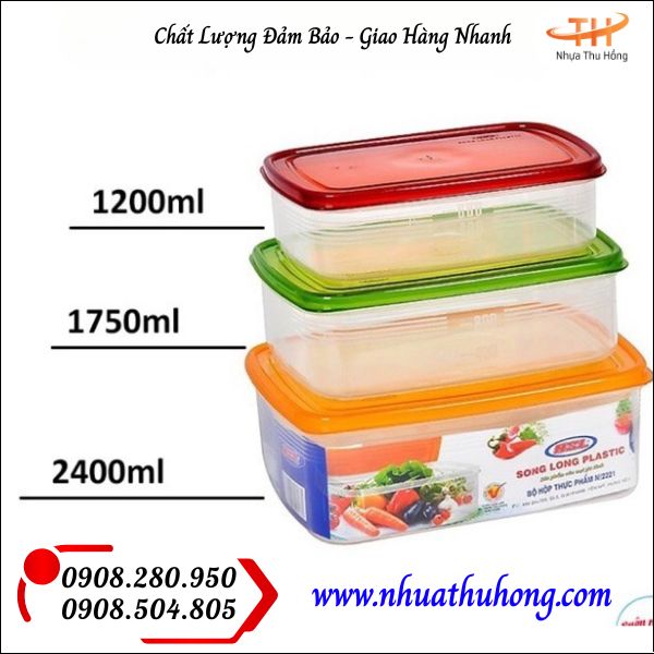 Sỉ hộp nhựa đựng thực phẩm giá rẻ an toàn tại HCM 3 hop nhua dung thuc pham du co