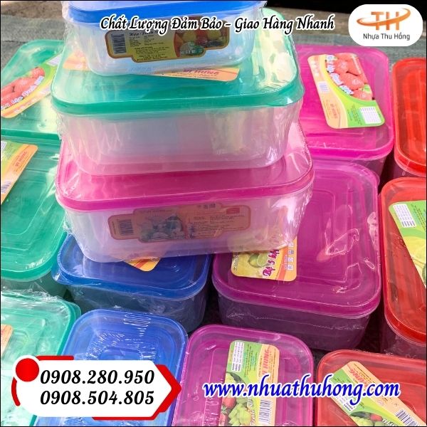 Sỉ hộp nhựa đựng thực phẩm giá rẻ an toàn tại HCM 2 hop nhua dung thuc pham gia re