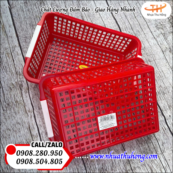 Rổ vuông (rổ hàn) mua ở đâu giá sỉ rẻ nhất 2 ro nhua vuong mau do