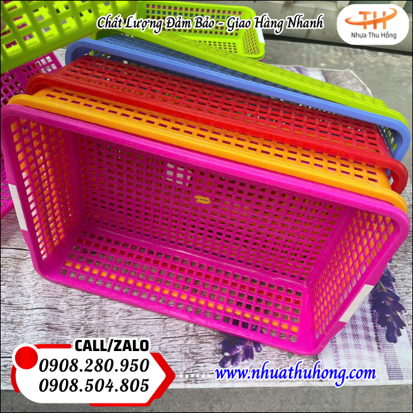 Rổ vuông (rổ hàn) mua ở đâu giá sỉ rẻ nhất 4 ro nhua vuong nhieu mau