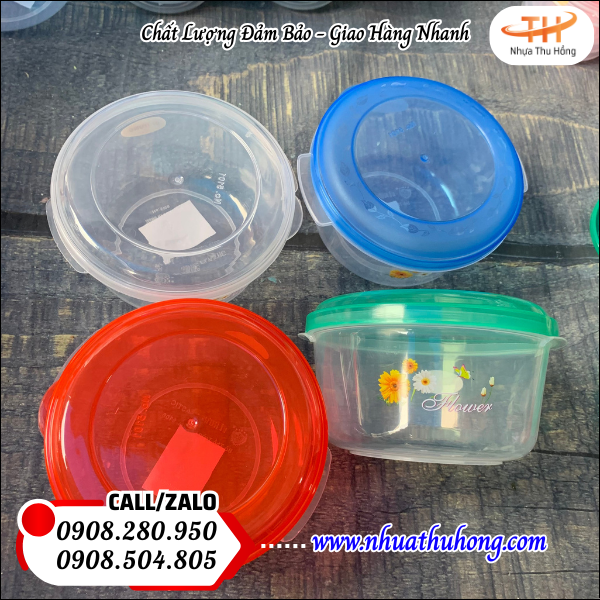 Thố nhựa tròn giá sỉ rẻ chất lượng cao - Hàng sẵn kho HCM 2 Thố nhựa tròn an toàn thực phẩm