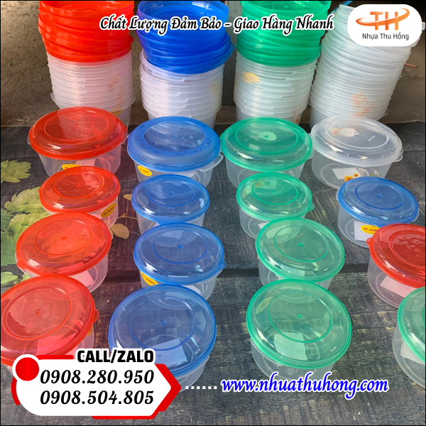 Thố nhựa tròn giá sỉ rẻ chất lượng cao - Hàng sẵn kho HCM 5 tho nhua tron thuc pham