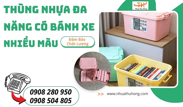 Điểm sỉ thùng nhựa có bánh xe giá rẻ đảm bảo chất lượng 1 thung nhua dung do