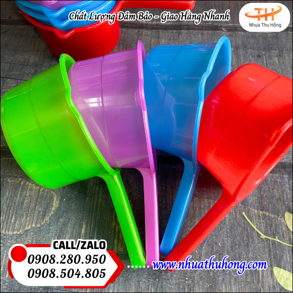 Cung cấp gáo nhựa múc nước sỉ rẻ uy tín đảm bảo chất lượng 4 gao nhua nhieu mau