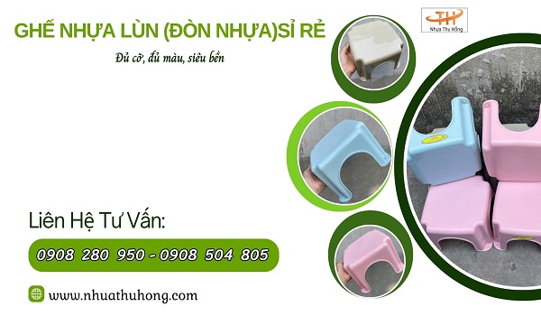 Bán sỉ lẻ ghế nhựa vuông lùn giá rẻ đủ màu bền đẹp 1 ghe nhua vuong lun