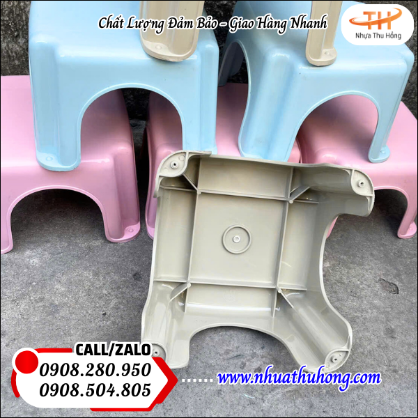 Bán sỉ lẻ ghế nhựa vuông lùn giá rẻ đủ màu bền đẹp 4 Ghế nhựa thấp tiện dụng