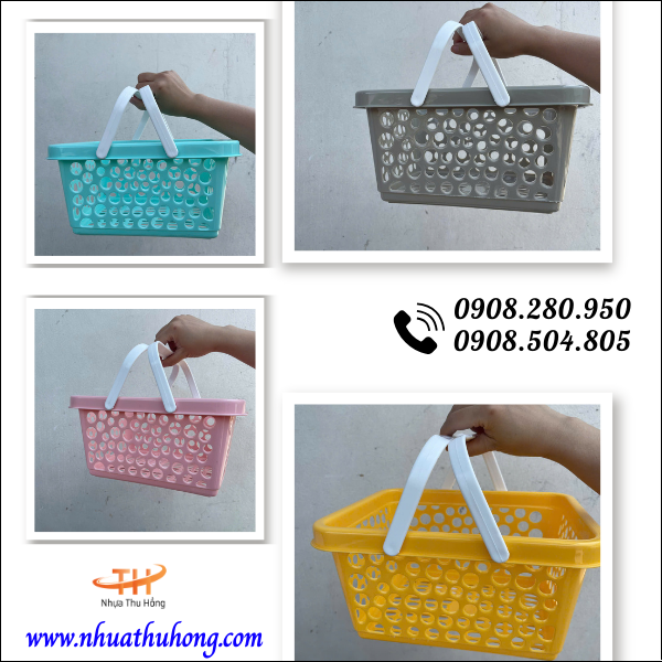 Bán sỉ giỏ nhựa đa năng đa dạng mẫu mã giá rẻ bất ngờ 3 Giỏ nhựa có khe thoáng khí