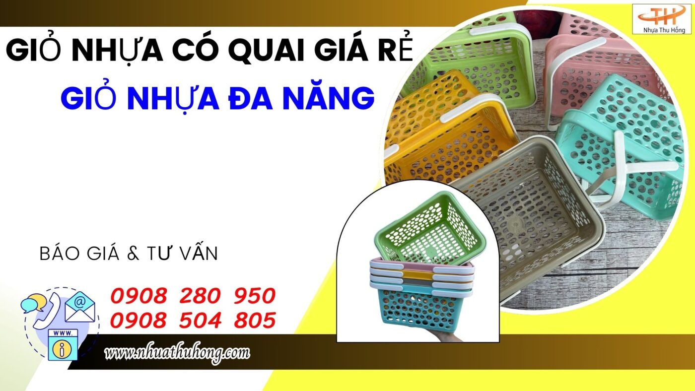 Bán sỉ giỏ nhựa đa năng đa dạng mẫu mã giá rẻ bất ngờ 1 Giỏ nhựa đựng đồ
