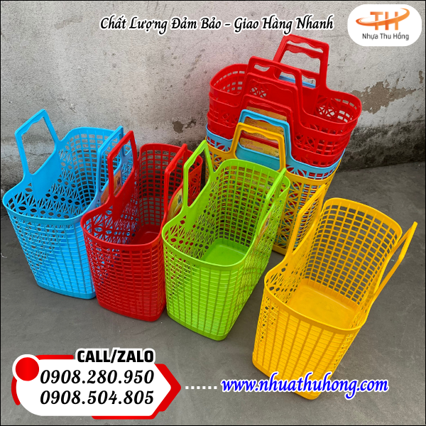Giỏ xách nhựa giá sỉ rẻ tận xưởng bền đẹp tiện lợi nhiều màu 4 Giỏ nhựa giá sỉ tận xưởng
