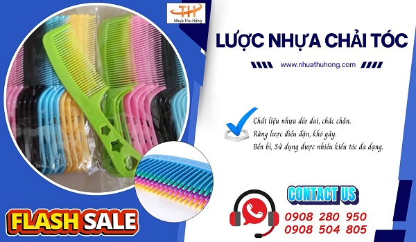 Lược nhựa chải tóc giá sỉ rẻ đa dạng mẫu mã, chất lượng cao 1 Lược nhựa bền đẹp