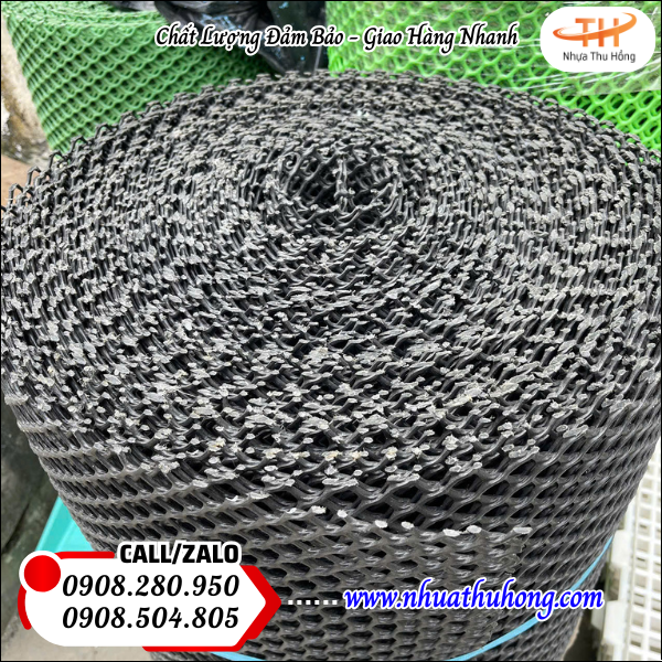 Lưới nhựa đen cứng, lưới nhựa mắt cáo hàng sẵn kho, giá sỉ tốt siêu rẻ 2 luoi nhua cung mat cao