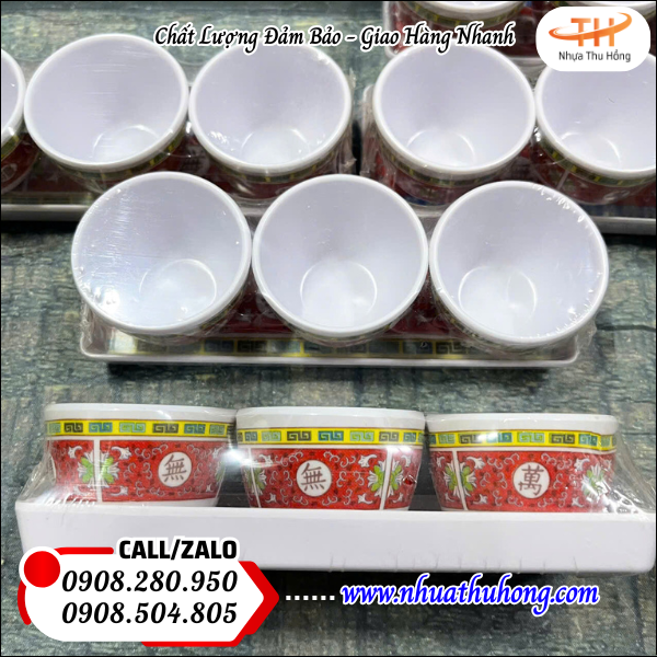 Bộ ly nhựa thờ cúng giá sỉ rẻ, bền chắc, giao nhanh 3 bộ ly đựng nước cúng cho lễ cúng