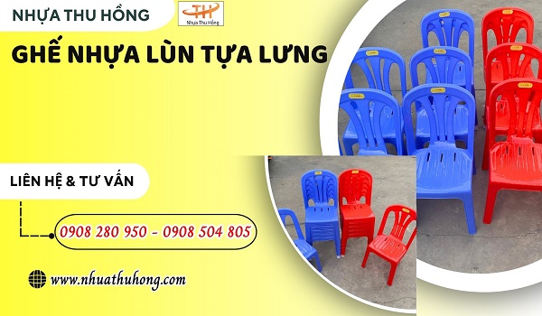 Bán ghế nhựa thấp có tựa lưng sỉ giá rẻ chất lượng tốt nhất 1 ghe nhua lun dua lung