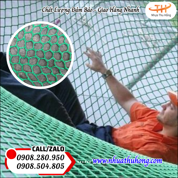 Lưới công trình xây dựng màu xanh giá sỉ rẻ đủ kích thước, giao nhanh 3 lưới công trình màu xanh