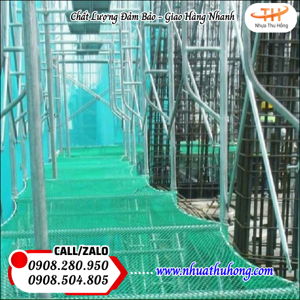 Lưới công trình xây dựng màu xanh giá sỉ rẻ đủ kích thước, giao nhanh 4 luoi cong trinh xay dung gia si