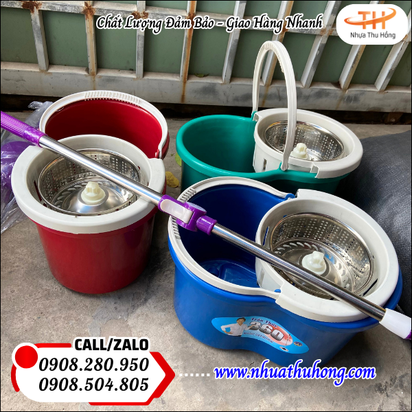 thùng lau nhà tự vắt tiện lợi cho gia đình