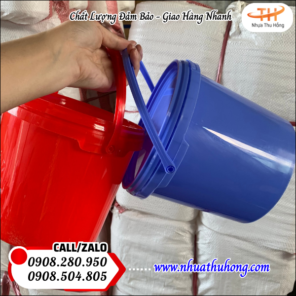 xô nhựa 5l nắp gài chắc chắn