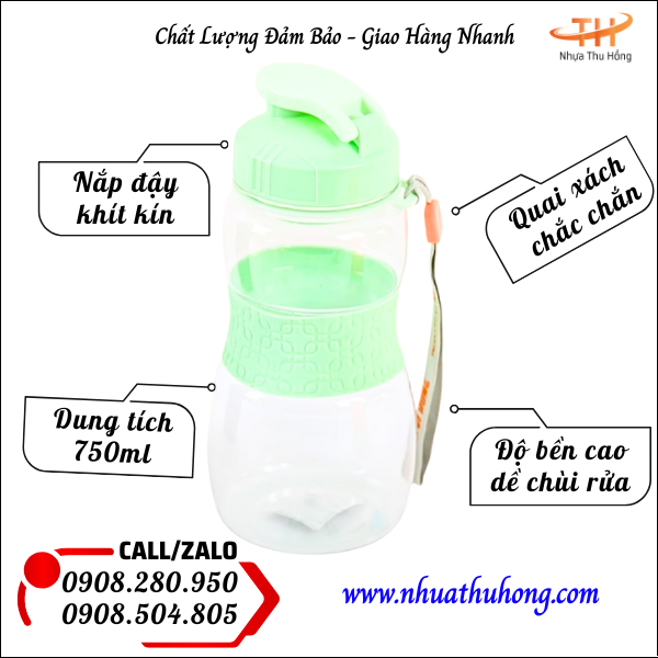 Bình đựng nước nhựa dẻo đẹp tiện lợi giá sỉ rẻ cực tốt 3 Bình nước nhựa an toàn cho sức khỏe