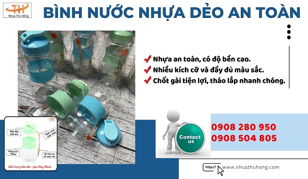 Bình đựng nước nhựa dẻo đẹp tiện lợi giá sỉ rẻ cực tốt 1 Bình nước nhựa mềm giá rẻ