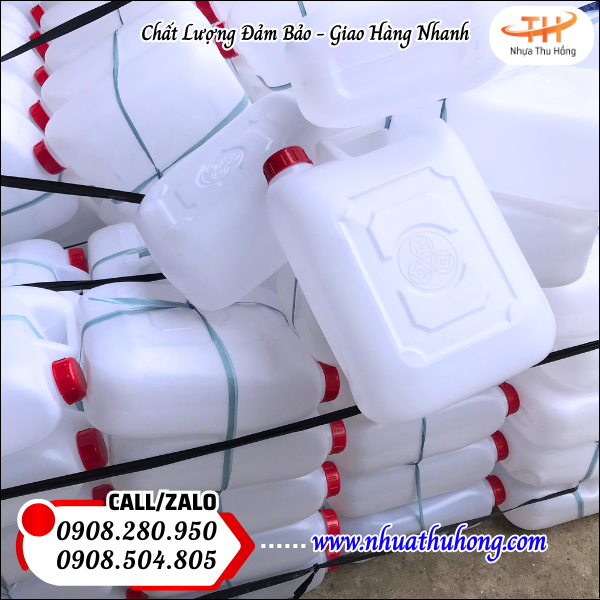 xưởng sản xuất can nhựa trắng đủ size