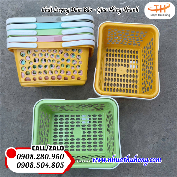 Mua sỉ giỏ nhựa đa năng có quai hàng bền đẹp giá rẻ bất ngờ 2 Giỏ Nhựa Đựng Đồ Giá Tốt – Hàng Luôn Có Sẵn