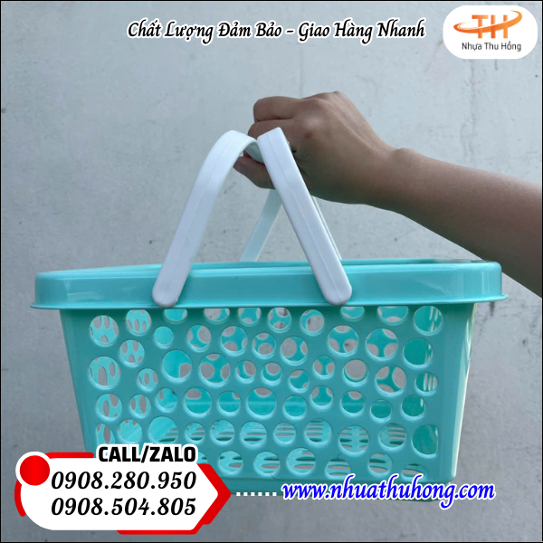 Mua sỉ giỏ nhựa đa năng có quai hàng bền đẹp giá rẻ bất ngờ 3 giỏ nhựa có quai xách