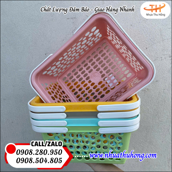 Mua sỉ giỏ nhựa đa năng có quai hàng bền đẹp giá rẻ bất ngờ 5 Giỏ Nhựa Đựng Đồ Giá Tốt – Hàng Luôn Có Sẵn