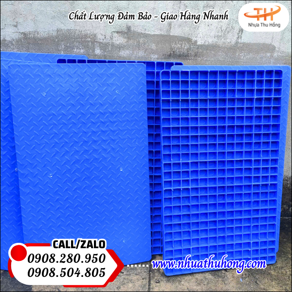 Pallet nhựa lót sàn không chân bền đẹp giá sỉ rẻ tốt nhất thị trường 2 pallet lót nền kho xưởng