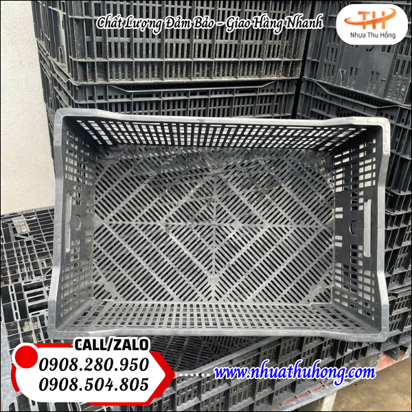 Nguồn hàng sóng nhựa đen (rổ nhựa công nghiệp) sỉ rẻ giao nhanh tại Nhựa Thu Hồng 2 Sóng Nhựa Đen Giá Rẻ – Mẫu Đẹp, Có Sẵn, Giao Tận Nơi Từ Thu Hồng