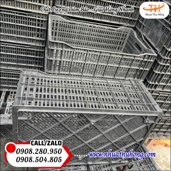 Nguồn hàng sóng nhựa đen (rổ nhựa công nghiệp) sỉ rẻ giao nhanh tại Nhựa Thu Hồng 3 sóng nhựa đen đựng hàng giá tốt, chất lượng cao.