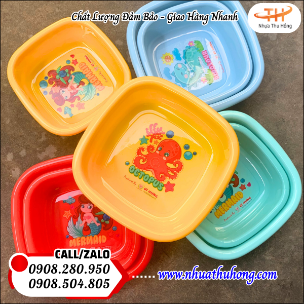 thau nhựa vuông không BPA