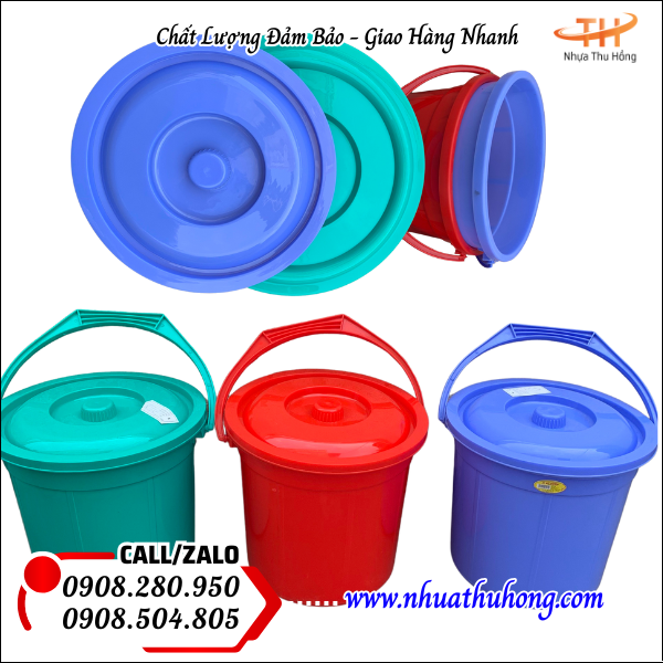 Xô nhựa 10 lít giá rẻ nhựa dẻo an toàn giao sỉ toàn quốc 2 xô nhựa cao cấp 10 lít