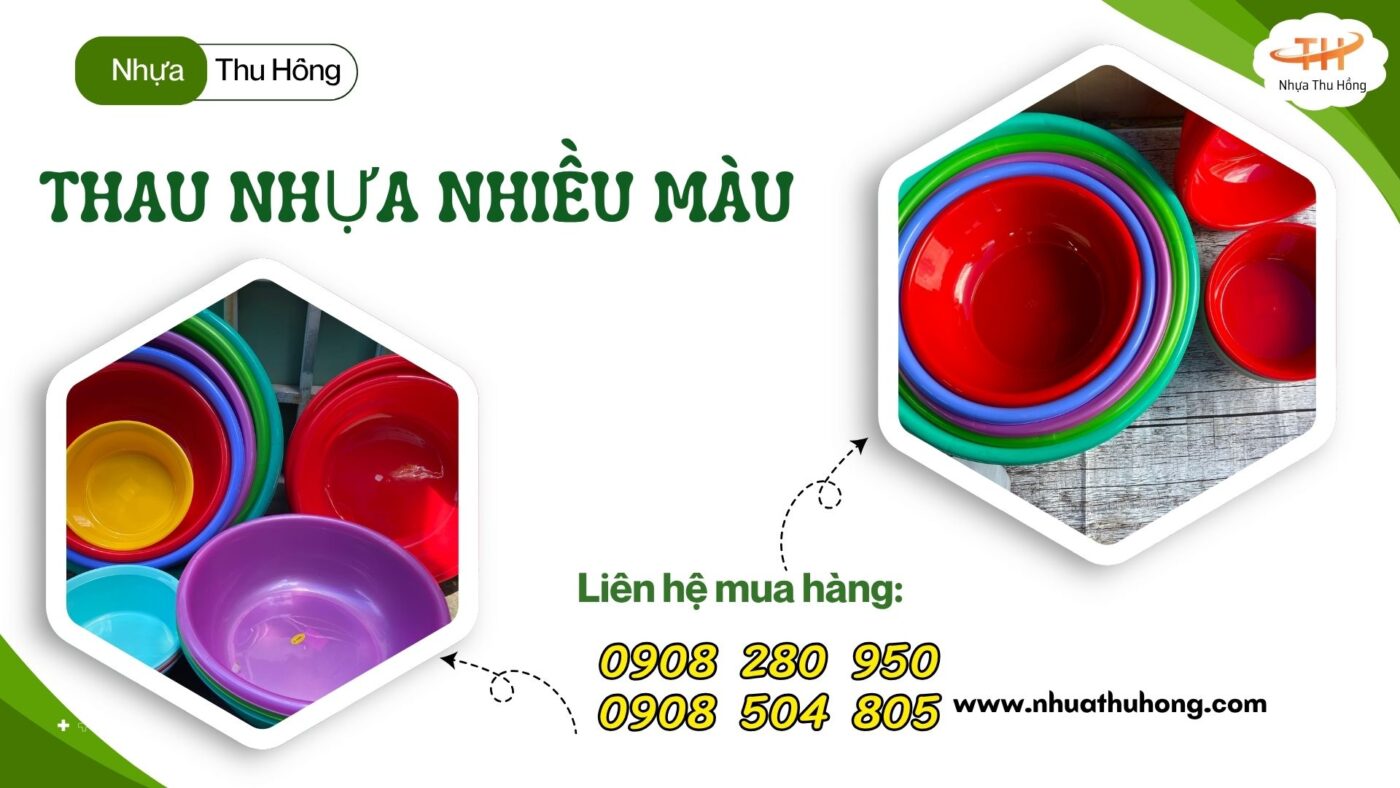 Thau nhựa tròn nhiều màu giá rẻ mua càng nhiều giá càng tốt 1 6