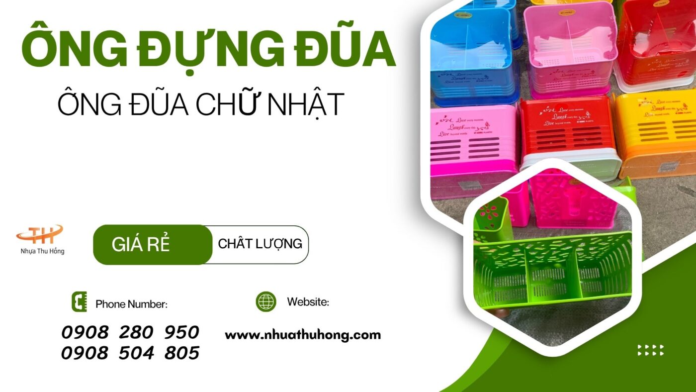 Ống đũa nhựa chữ nhật bỏ sỉ hàng bền đẹp giá rẻ tại TP.HCM 1 9