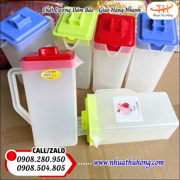 Ca nhựa vuông đựng nước giá sỉ rẻ nhựa dày có quai toàn quốc 5 Dụng cụ đựng nước bằng nhựa