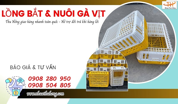 Lồng nhựa nuôi & bắt gà, vịt giá sỉ hàng bền đẹp cho nhà nông 1 Lồng nuôi gia cầm giá rẻ
