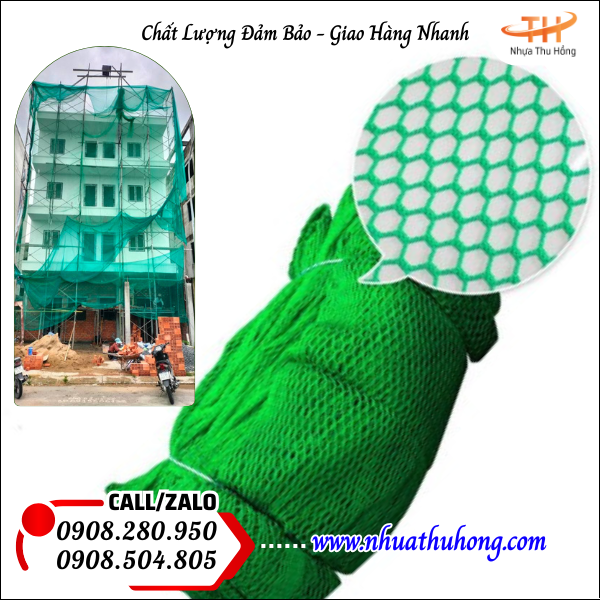 Nơi bán sỉ lưới che công trình xanh giá rẻ chất nhựa dẻo bền đẹp 4 Lưới PE Xanh Công Trình Khổ Lớn, Che Nắng Tốt