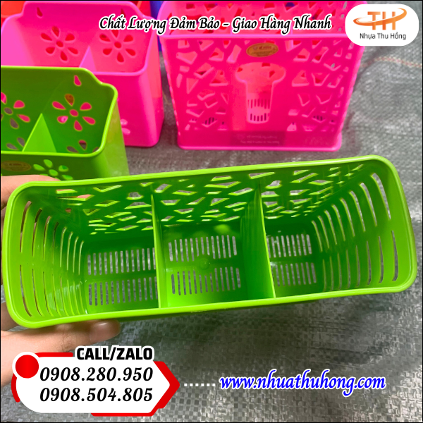 Ống đũa nhựa chữ nhật bỏ sỉ hàng bền đẹp giá rẻ tại TP.HCM 4 ống đựng đũa nhựa cho quán ăn