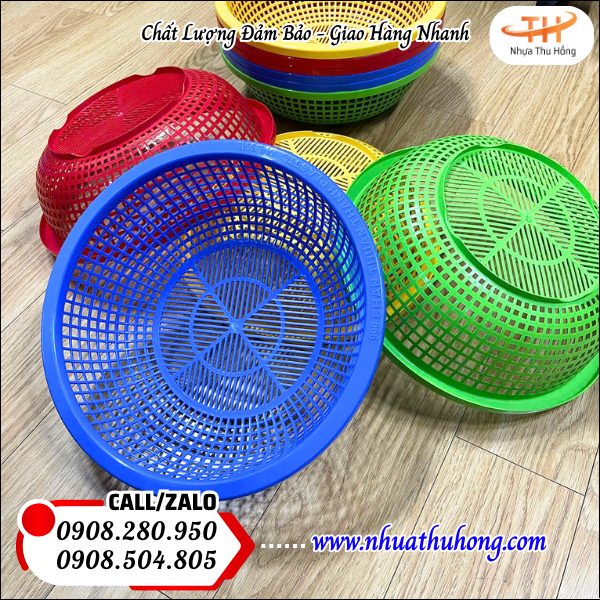 Mua sỉ rổ nhựa tròn đựng rau củ giá rẻ bền đẹp không bám bẩn 5 rổ nhựa giá rẻ chất lượng