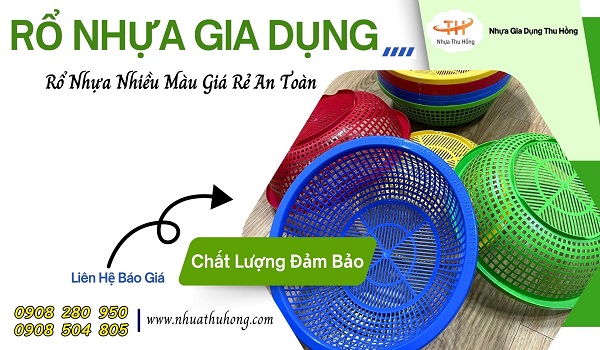Mua sỉ rổ nhựa tròn đựng rau củ giá rẻ bền đẹp không bám bẩn 1 ro nhua