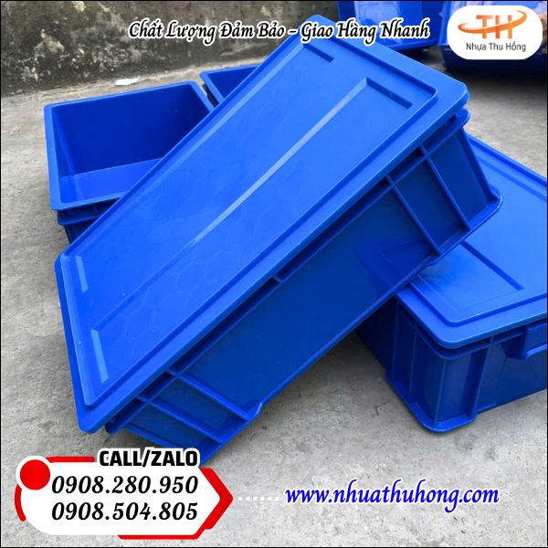 Chuyên sỉ khay nhựa, sóng nhựa có nắp đậy kín giá rẻ tận xưởng 4 Sóng nhựa dày chịu tải, chuyên dùng cho kho xưởng và vận chuyển