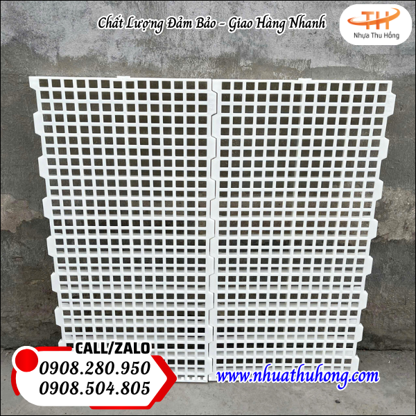 Sàn nhựa chăn nuôi 50x100cm giá sỉ rẻ bền chắc thoáng khí 2 tấm sàn nhựa chuồng trại 50x100