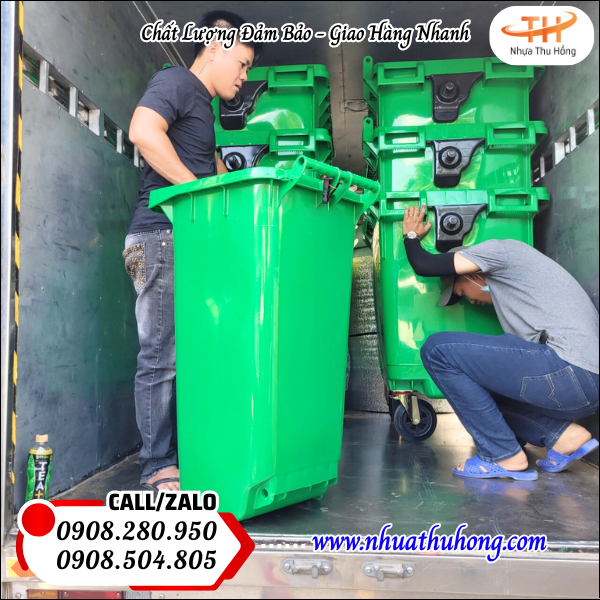 Nhựa Thu Hồng – Nơi cung cấp sỉ thùng rác nhựa giá rẻ giao hàng tận nơi 3 Thùng Rác Nhựa Có Bánh Xe – Dễ Di Chuyển, Tiện Lợi Mọi Nơi
