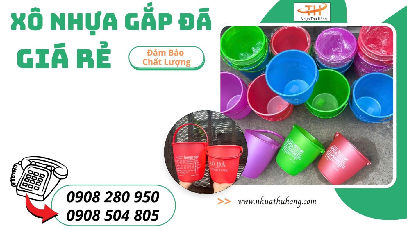 xô nhựa đựng nước đá