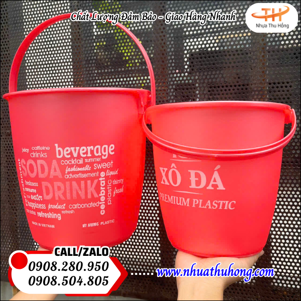 xô nhựa có quai tiện di chuyển