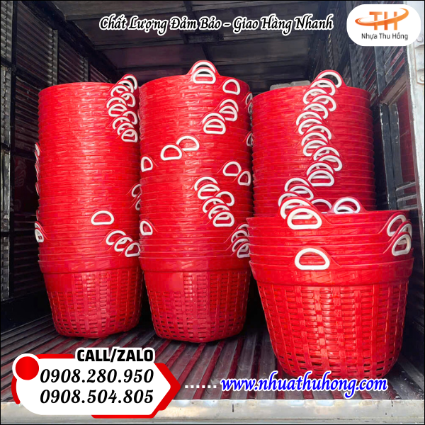 Cần xé nhựa sỉ giá rẻ – Thu Hồng giao nhanh, chất lượng uy tín 3 Giỏ nhựa đan