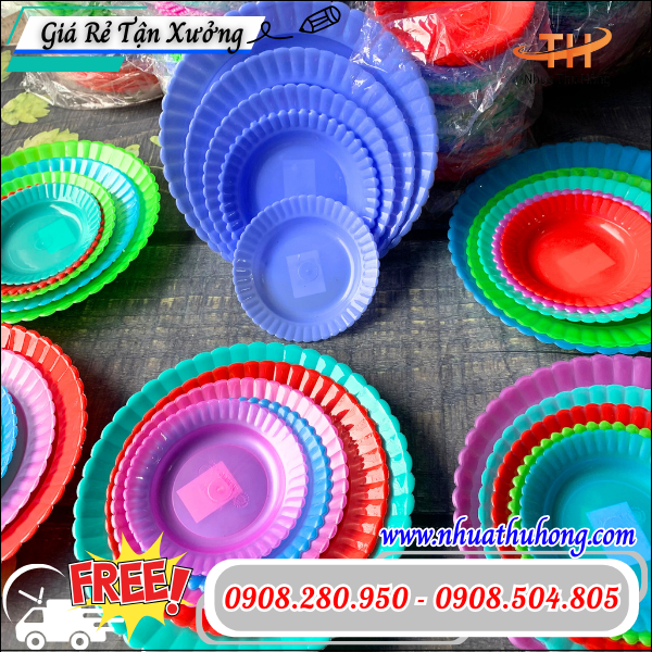Sỉ lẻ dĩa nhựa tròn nhiều màu mẫu đẹp, dày dặn, giá ưu đãi 5 Mua sỉ dĩa nhựa hàng có sẵn, giá tận xưởng tại TP.HCM
