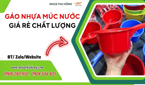Gáo nhựa múc nước sinh hoạt giao sỉ giá rẻ tận nơi, nhựa bền 1 gao nhua muc nuoc