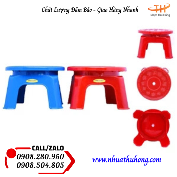 Ghế nhựa lùn sỉ rẻ nhiều màu bền đẹp, dễ bán, giá tận xưởng 4 ghế nhựa nhẹ, tiện di chuyển