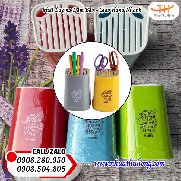 Nhập sỉ ống dao nhựa giá rẻ hàng đẹp, chất dày, lời cao 3 Ống dao nhựa tiện dụng